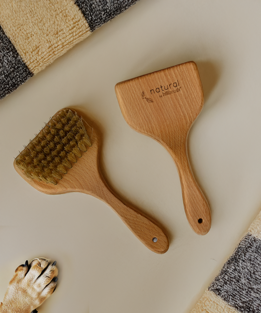 Natural by Hillbrush Angled Pet Grooming Brush - Soft